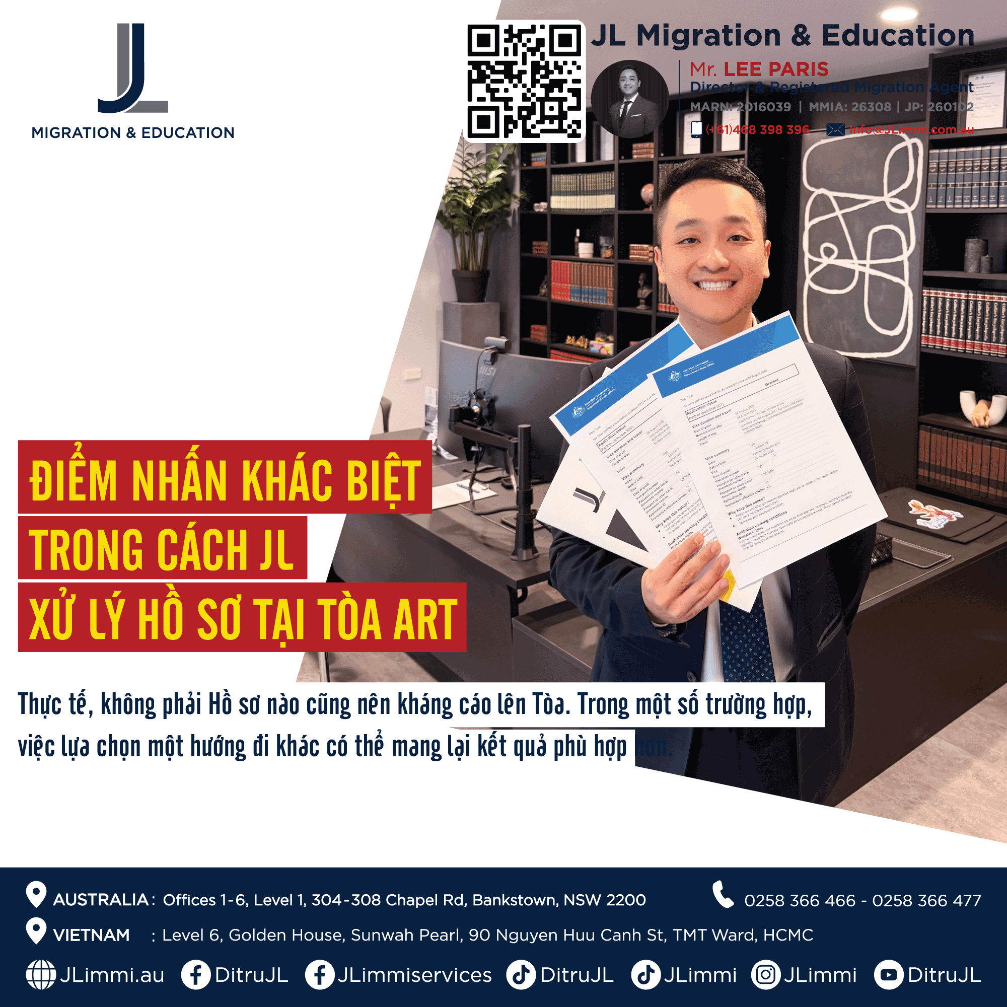 Điểm nhấn khác biệt trong cách JL xử lý hồ sơ tại Tòa ART